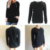 Elegant Women's Casual Long Sleeve Pullover Sweater With Chic Button Details And O-neck