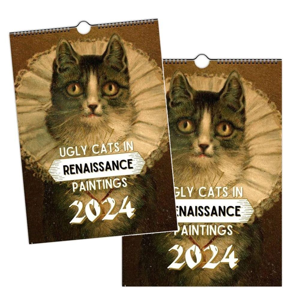 

Новогодние подарки Забавный календарь с котами Планирование времени Подвесной календарь Креативный календарь на 2024 год для дома