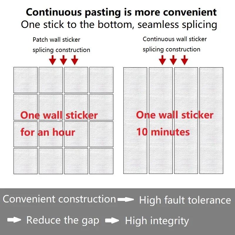 70cmx10m 3D Wallpaper Decoration Self-adhesive Antique Foam Brick Wallpaper Living Room Bedroom Waterproof 3D Wall Sticker