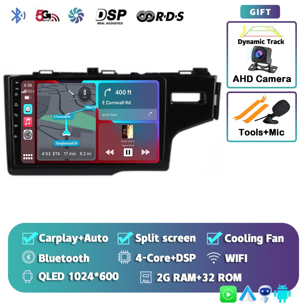 Android 14 Carplay For Honda Jazz 3 2015 - 2018 2019 2020 Fit 3 GP GK 2013 - 2020 Car Radio Multimedia Player Stereo WiFi+4G DPS