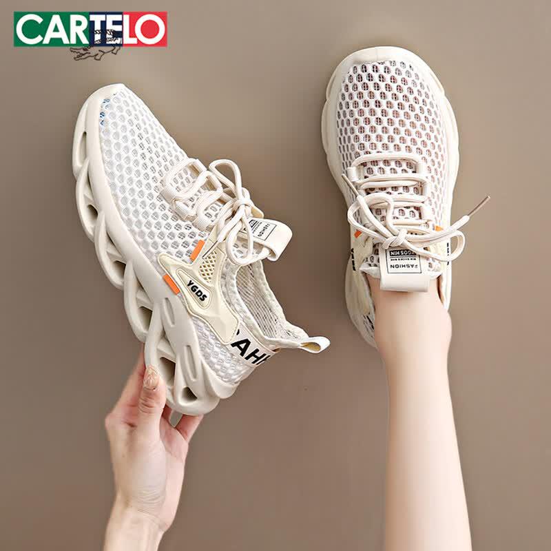 Cartelo Women s Breathable Flyknit Mesh Casual Dad Sneakers 36