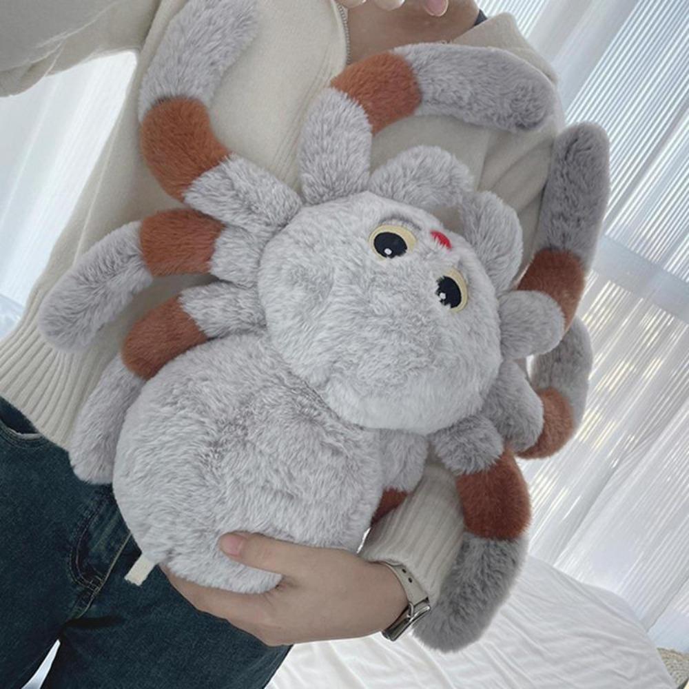 

Big Eyes Simulation Spider Doll Red Nose Reptile Plush Toy Halloween Spider Plush Toy Home Offices 50cm