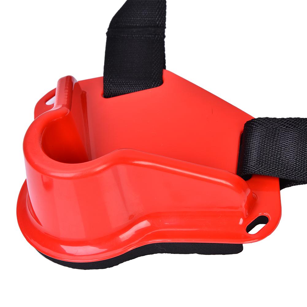 Boat Rock Fishing Rod Pole Holder Adjustable Waist Fighting Belt Tackle Accessories (Red)