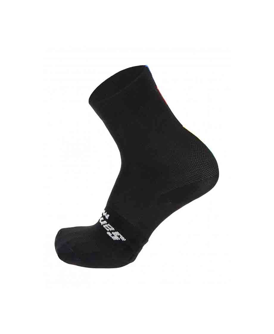 

Santini UCI Official High Profile Cycling Socks, Black/Arcenciel