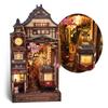 FUNPOLA Wooden Puzzle 3D Puzzle: "Hibiki No Home" (Sound of Home), "Sakura-blooming Train," "Infinite Mirror," Book Nook Kit, Relaxing Spring Cherry B