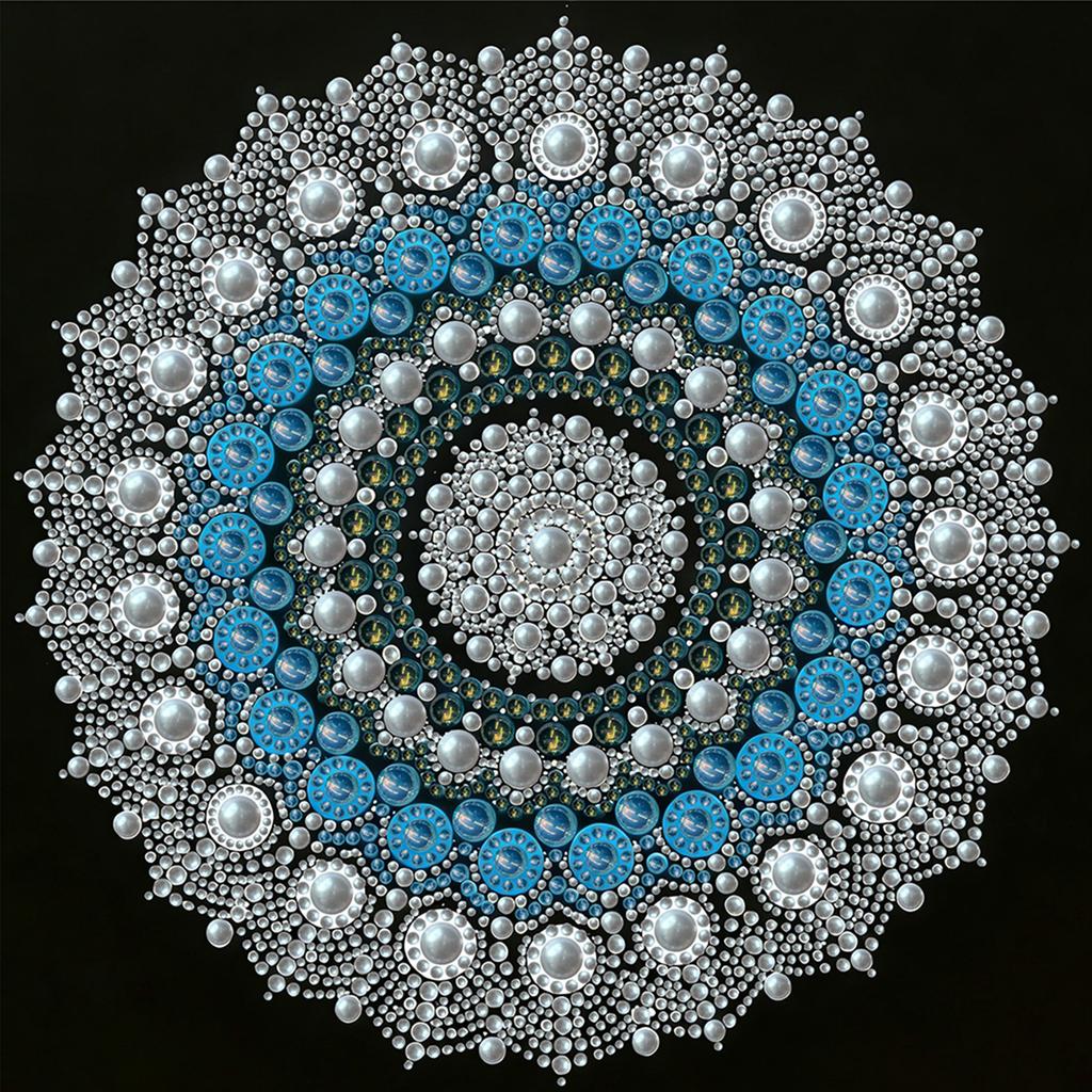 Gör-det-själv Mandala Pärlmålning Konstkit 25x25cm Pärlkonstmålning Utan Ram för Vuxna Nybörjare Hemväggdekor