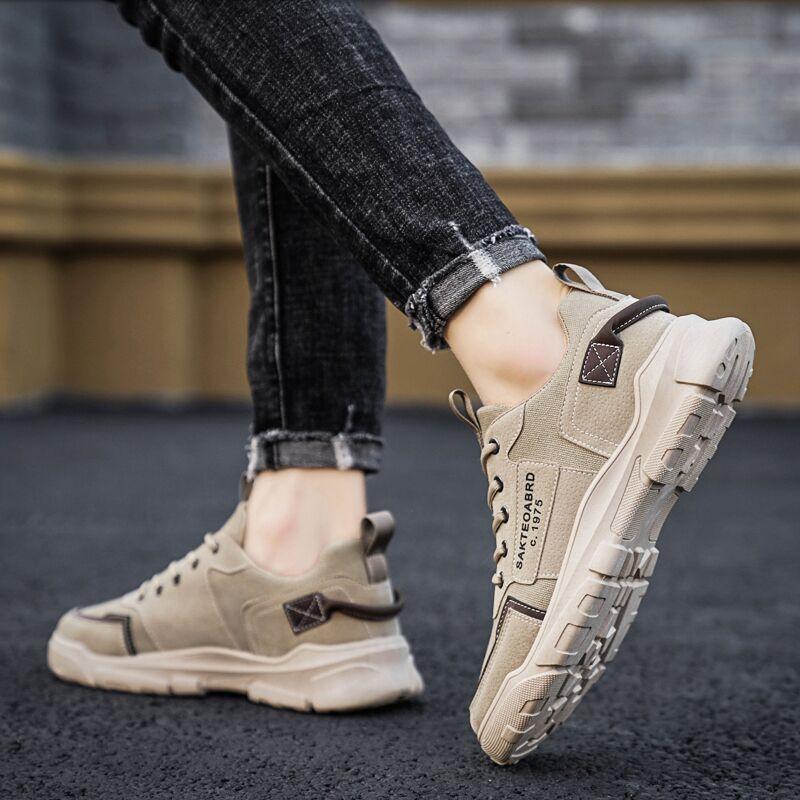 Men's Casual Comfortable Breathable Outdoor Sneakers Work Commuting Soft Bottom Low Top Versatile Walking Shoes