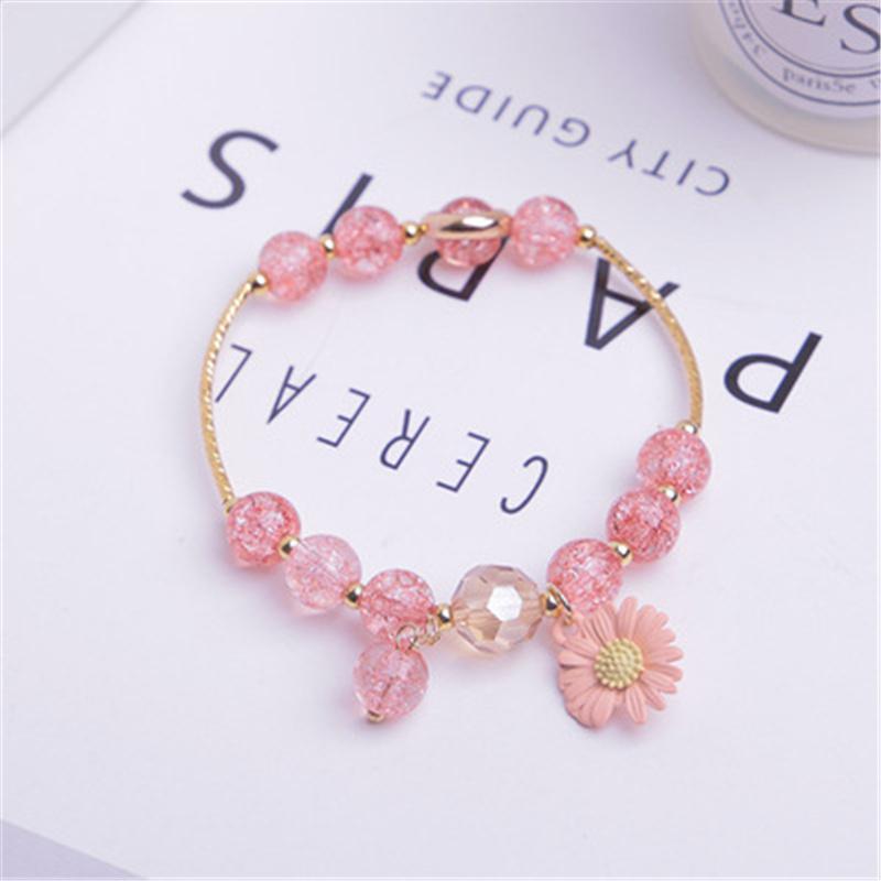 Makersland Cute Popcorn Beads Bracelet Friendship Glass Bracelets For Girls Star Moon Cloud Flower Zircon Accessories Wholesale