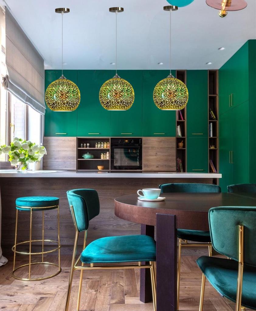 3D LED Colorful Glass Pendant Light - Nordic Minimalist Design for Dining, Shop, Restaurant, or Bedroom