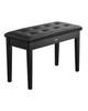 Duet Piano Keyboard Bench Storage Padded Seat Wooden Vanity Bookcase Stool 750x355x490mm
