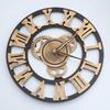 Industrial Gear Wall Clock 30Cm Golden Decorative Hanging Clock For Living Room Bedroom Kitchen Retro Creative Timepiece