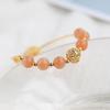 Natural Orange Moonlight Gold Hair Crystal Bracelet Women'S Simple Star Moon Bead Bracelet