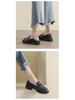 Weiwei Girl 2023 British Style Women's Thick-Soled Loafers with Small Gold Coin Accent