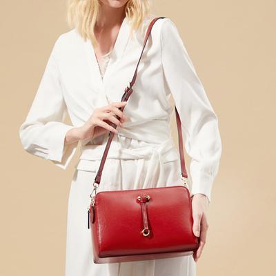 Frühlings- und Sommer-Neue Mode Leder Damen Handtaschen, High-End Damen Rindsleder Taschen, Trendige Crossbody Schulter Kleine Quadratische Tasche