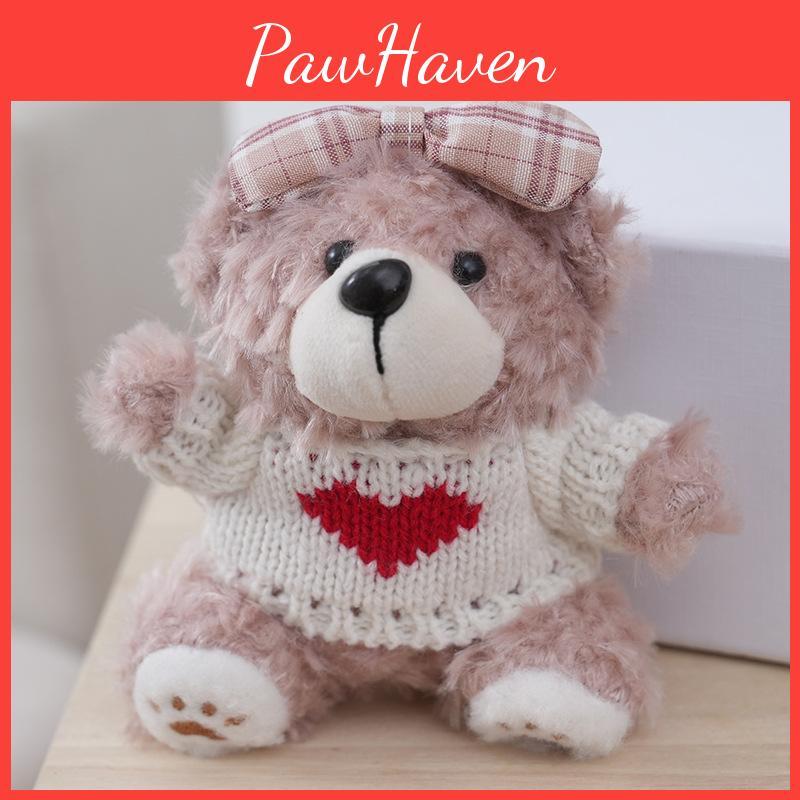 Delightful Plush Christmas Bear Keychain Perfect For Couples And Bag Charms