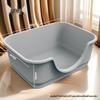 Extra Large Splash-Proof Semi-Enclosed Cat Litter Box for Maine Cats