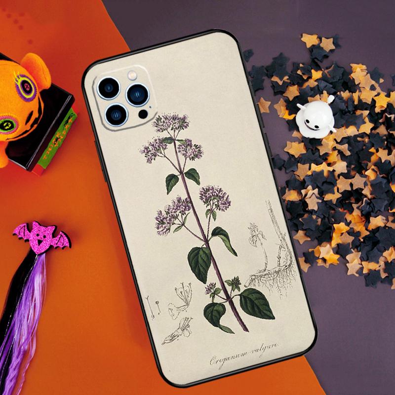 Botanical Drawings Flowers Plants Bumper Case For iPhone 16 14 15 Pro Max 11 12 13 Pro Max Mini XR 16e 16 15 Plus Phone Cover