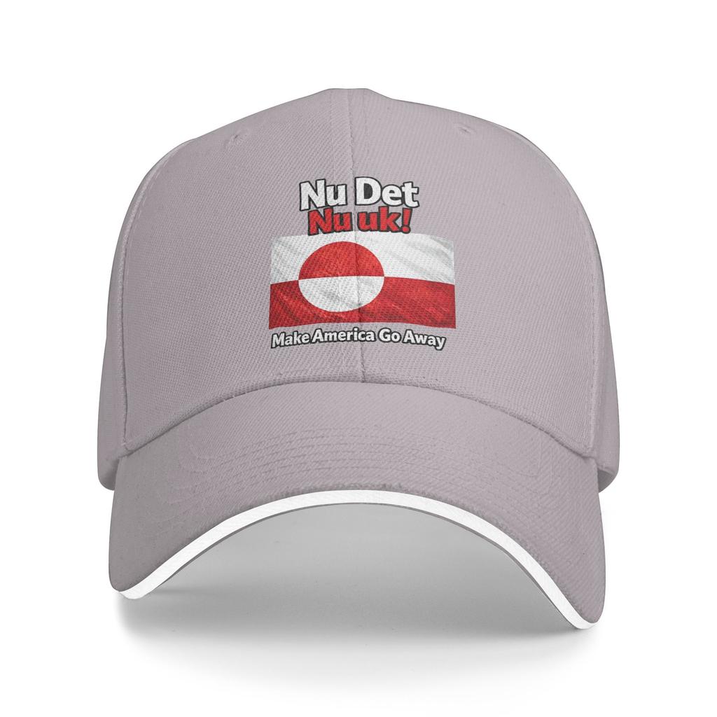 Berretto da Baseball Nu Det Nu uk! Make America Go Away Bandiera della Groenlandia Stuff Cappellini da Baseball Cappello Classico da Esterno Regolabile Cappellino Parasole