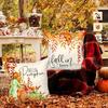 Throw Pillow Covers Set Of 4, Pumpkin Sunflower Decorative Holidaypillow Case Autumn Cushion Covers Thanksgiving Pillowcase