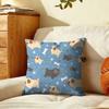 Cute Pug Dog Pattern Cushion Cover Plush Fabric Soft DoubleSided Printed Sofa Warm Winter Home Gift Pillow Cover