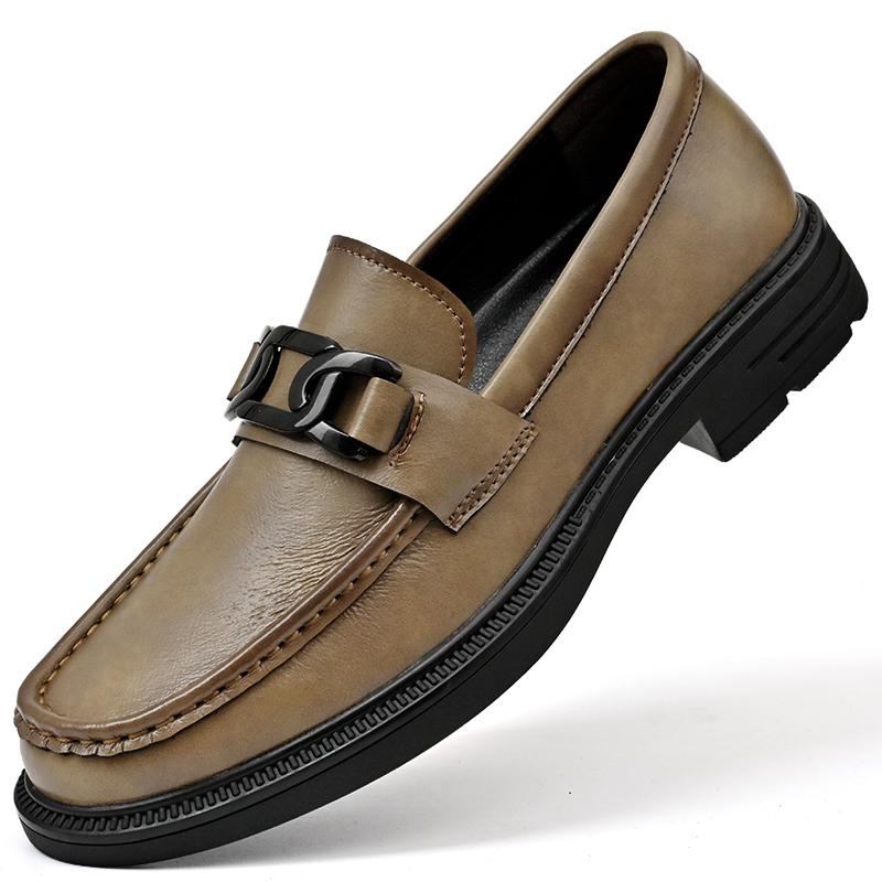 Fashion Handmade Casual Loafers Breathable Male Driving Flats Hot Sale Man Platform Business Shoes Genuine Leather Men's Slip On Shoes