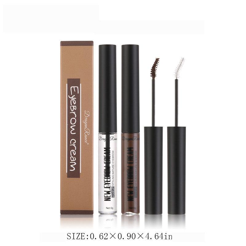 Pláštěnka na obočí Voděodolná a odolná proti potu Nesundávat make-up Transparentní fixační roztok Tmavý kari krém na barvení obočí