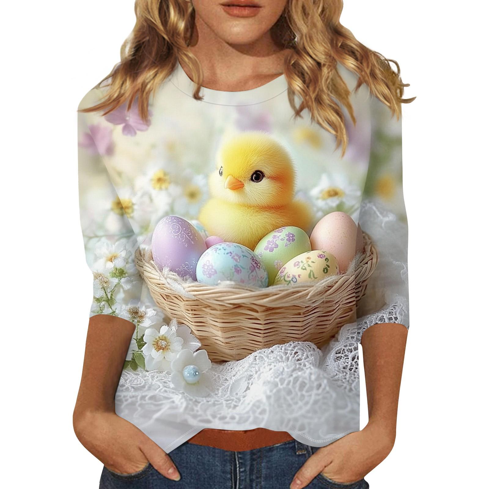 

Женская мода свободный повседневный топ с семью рукавами и круглым вырезом XL белый