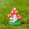 Mini Artificial Mushroom Figurine Resin Simulate Fake Mushroom Miniatures Fairy Garden Miniature Landscape Lawn Decorations