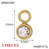 3PCS/LOT CARLIDANA Vintage Luxury Stainless Steel Natural Stone Star Eye Sunflower Pendants Charms for DIY Jewelry