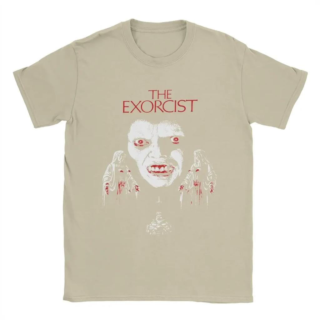 The Exorcist Horror T-Shirt for Novelty 100% Cotton Tee Shirt Round Neck Short Sleeve T Shirts Graphic Clothing