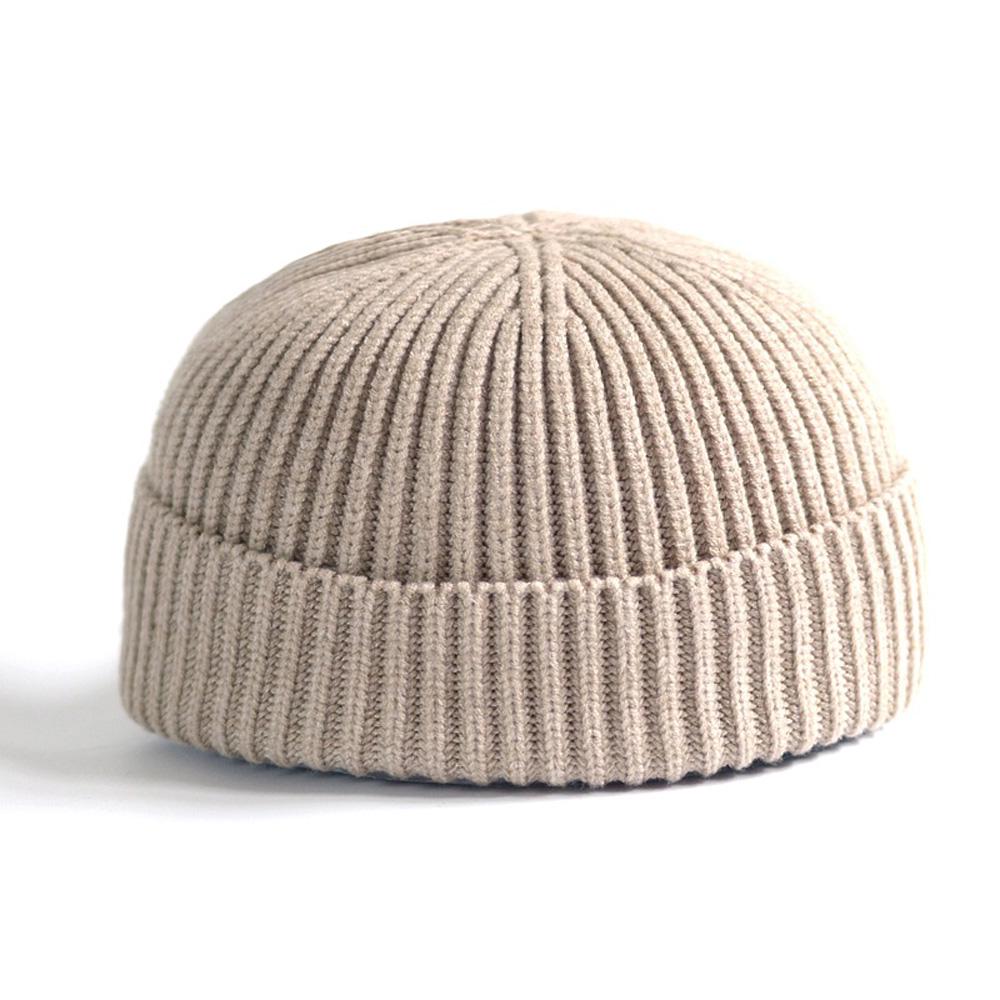 Women Men Mini Fisherman Beanie Hat 