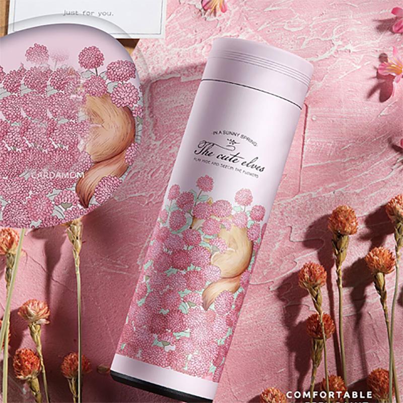 

Термос с осенним лесом и принтом из нержавеющей стали 304, бутылка для воды для кофе, чая, 500 мл, домашняя чашка для воды