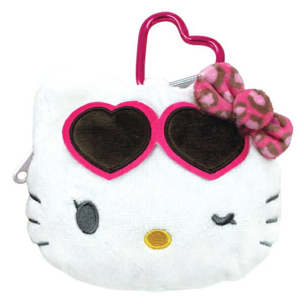 Sanrio Leopard Hello Kitty Carabiner Plush Pouch