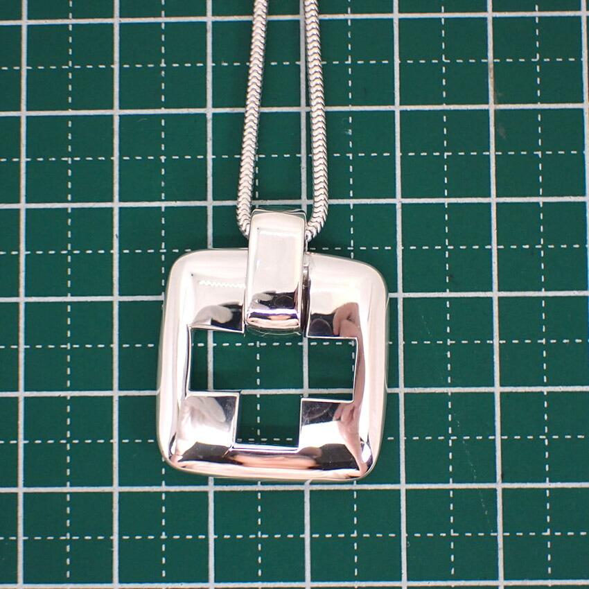 [Used] TIFFANY 925 Open Cross Long Pendant/Necklace/g517-33