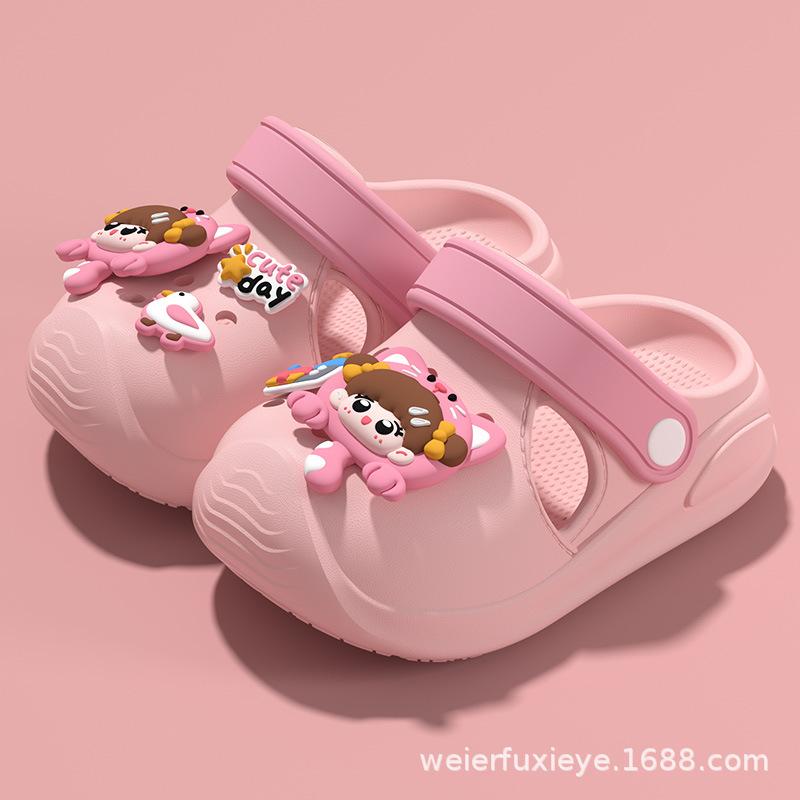 

Children s Summer Cartoon Sandals for Boys and Girls, Outdoor Wear, Odor-Resistant, Non-Slip, Soft Sole, Cute Baby Closed-Toe Beach Clogs 13Code【Inner Length12CM