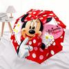 Disney Mickey Mouse and Minnie Automatic Open/Close Umbrella - Cute Umbrella with Cute Design, Portable 3-Fold Compact Umbrella