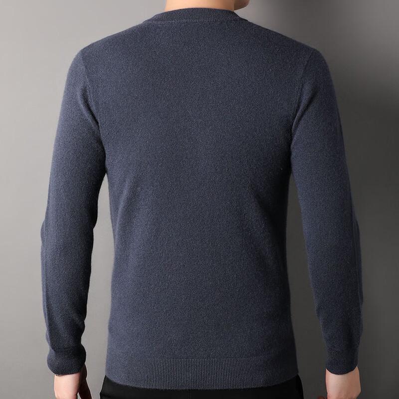 Hengyuanxiang Men's Round Neck Thick Cashmere Sweater