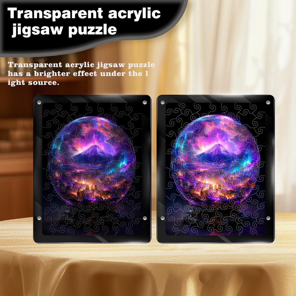 Dream Glass Ball Puzzle Decorative Painting Ornament Gift Original Translucent Acrylic Puzzle