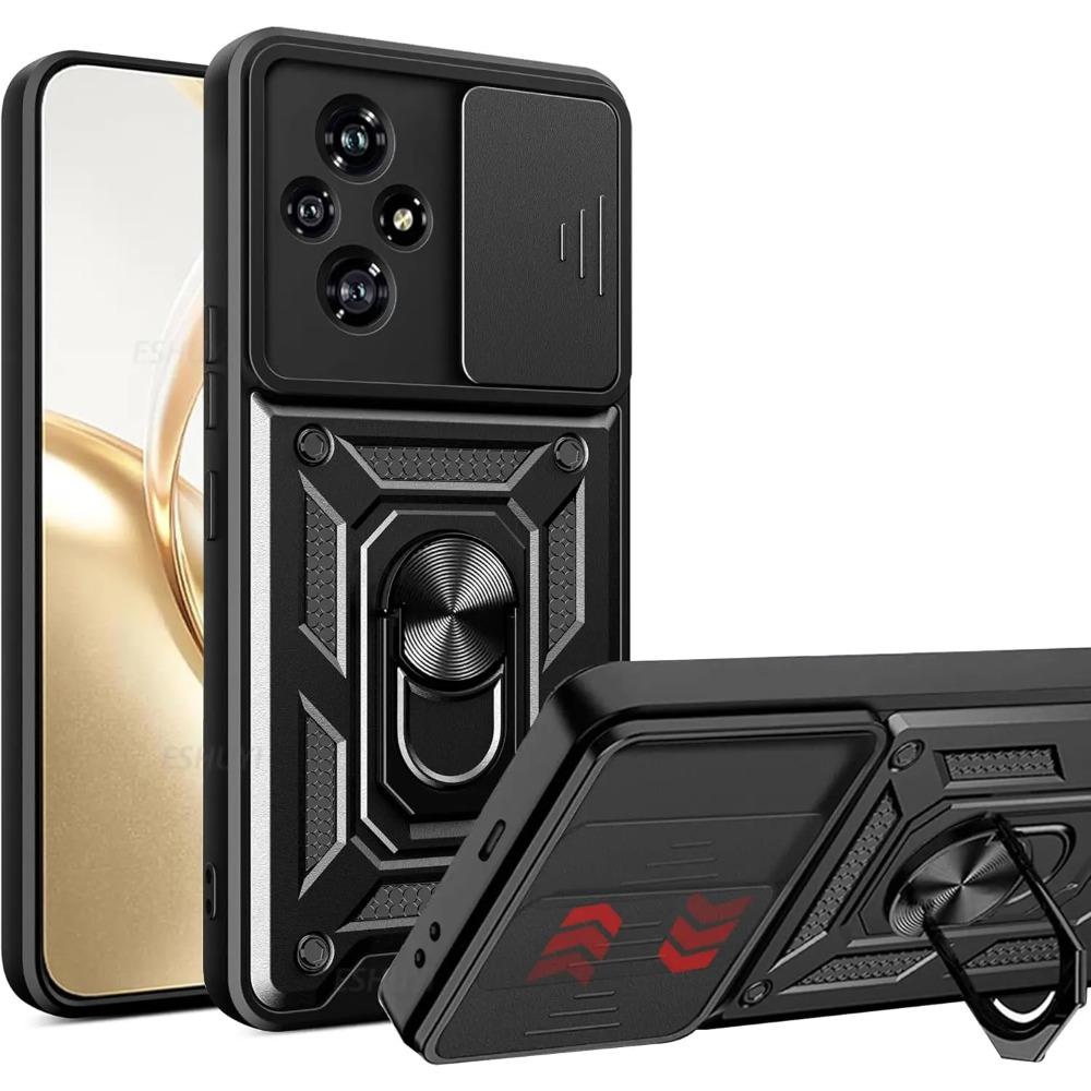 Armor Case for Honor 200 Lite Cover for Honor 200 Pro with Lens Protection with Ring Magnetic Holder Business Full Protection Cover