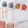 Wall Mounted Toothbrush Holder Plastic Mouthwash Cup Storage Rack Tooth Brush Dispenser  Bathroom
