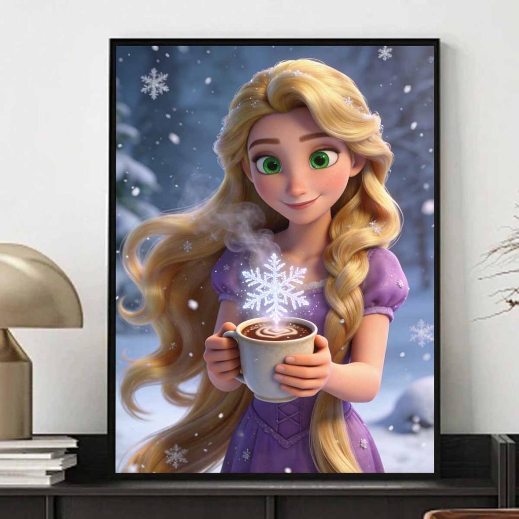 Disney Diamond Art Painting Kit Rapunzel 5D Diamond Painting Dot Art Home Wall Decor