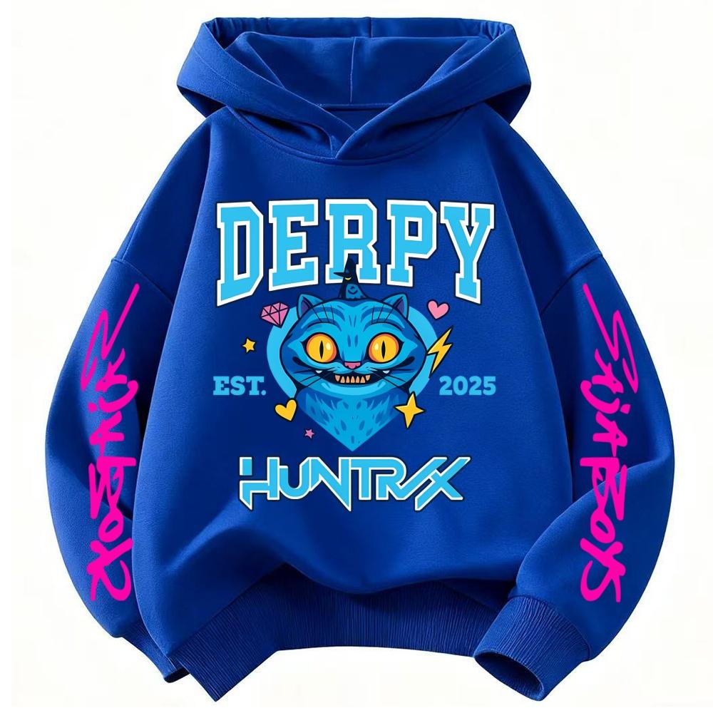 KPop Loveci Démonů Huntrix Mikina derpy tygr roztomilé potisky Dětské Oblečení Podzim/Zima Mikina Dětské Vrchní díly