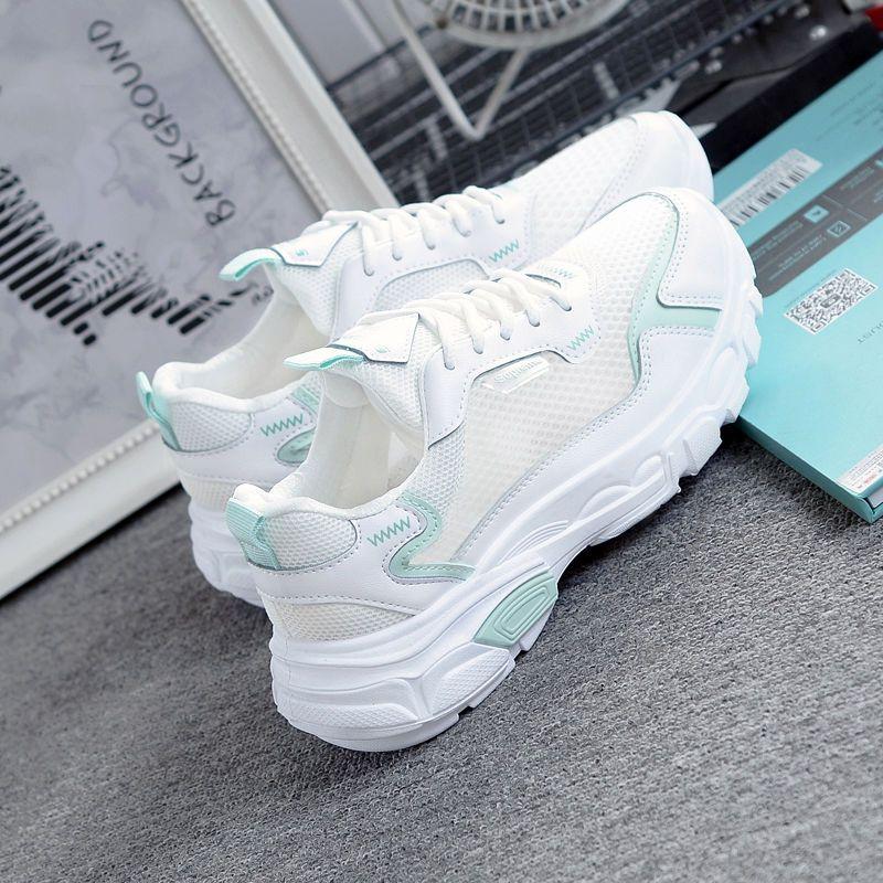Mesh Hollowed-out Small White Shoes Women Summer Mesh Shoes Joker Thick-soled Breathable Sneakers
