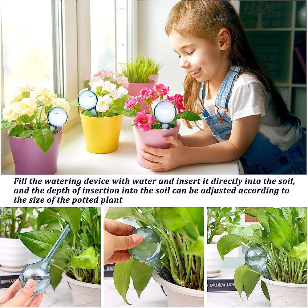 20× Plant Water Bulbs Clear Self-Watering Globes Automatic Watering Balls Device