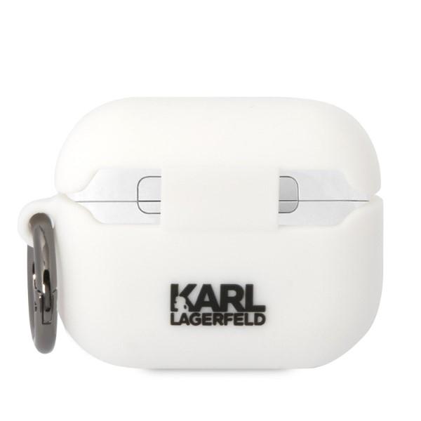 Hülle für AirPods Pro Karl Lagerfeld Choupette Kopf Weiß 3D