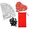 1set Wooden Bingo Game Interactive Family Gathering Bingo Cards Design and Portable for Fun Parties and Gatherings and Chess