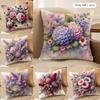 Flowers In Spring Cushion Cover Short Plush Double-Sided Print Square Throw Pillow Covers Sofa Home Cushion Decor