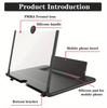 3D HD Phone Screen Amplifier Projector, Foldable Stand for Movies Videos Games, Compatible with All 10 Inch Smartphones