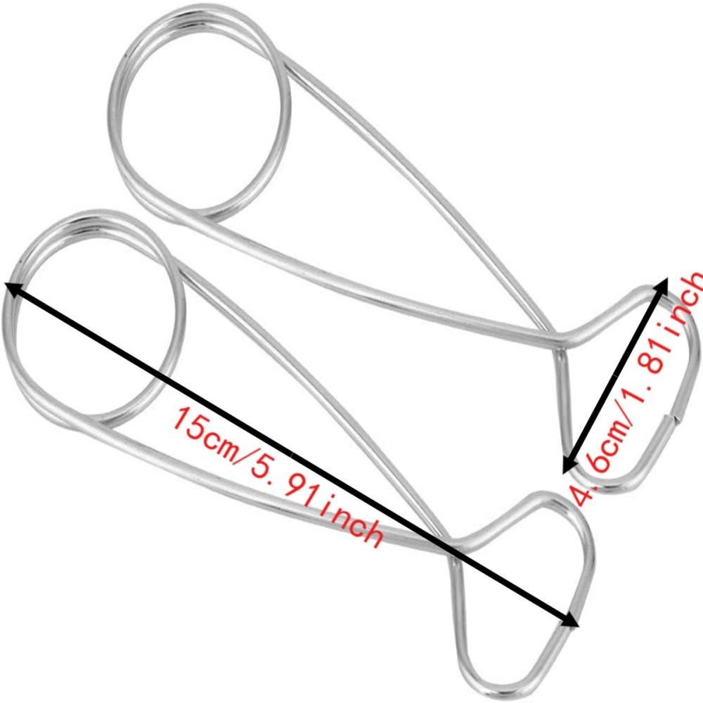 2pcs 6 Inch Fish Hook Remover Tool Stainless Steel Water Bottle Hanger For Water Bottle