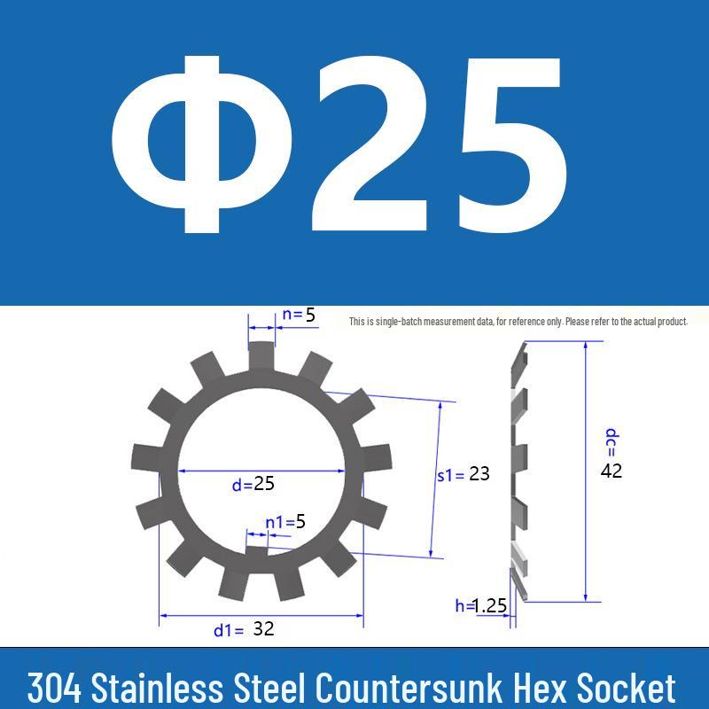 304 Stainless Steel Locking Stop Washer Nut, Round, DIN5406, In Stock